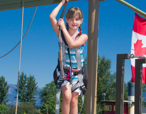 High in the ropes at LocoLanding Adventure Park